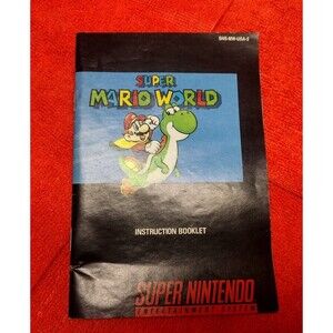 Super Mario World OEM SNES Super Nintendo Instruction Booklet Manual Only